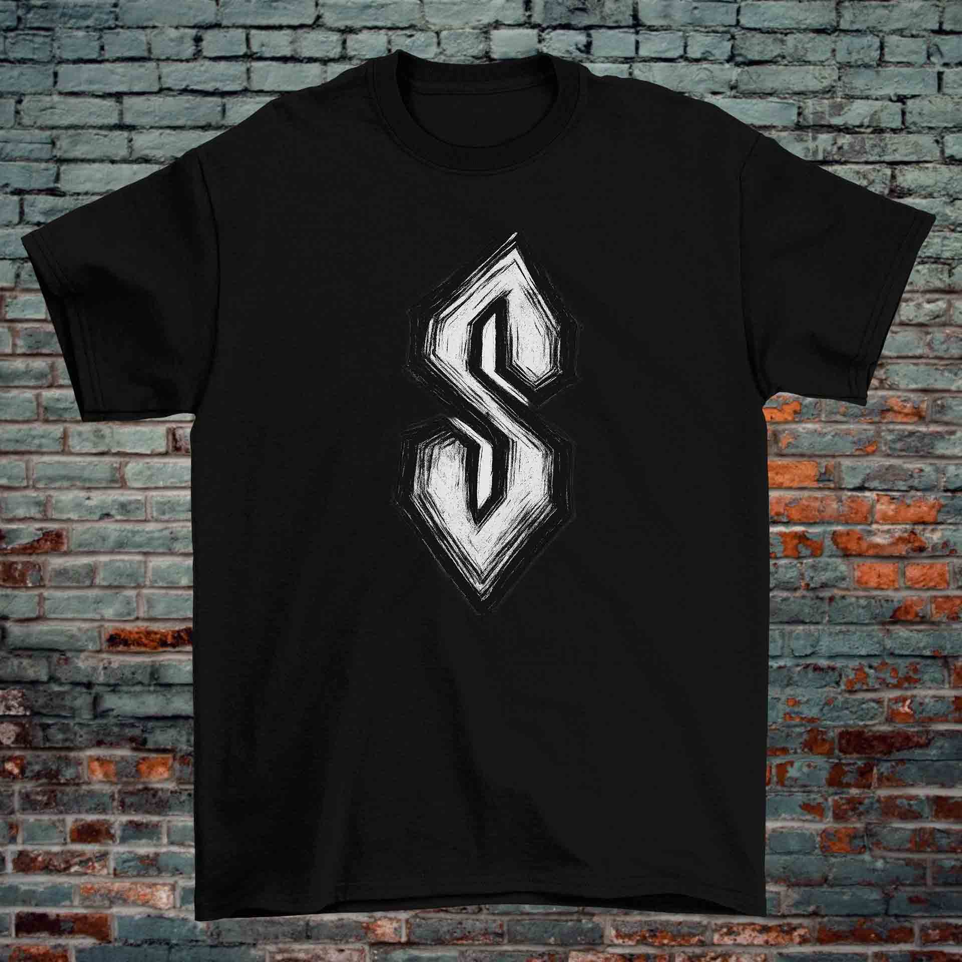 "Cool S" Graffiti Nostalgia T-Shirt – 90s Icon Sketch Design Stüssy S (Black & White, 100% Cotton)