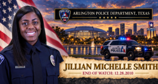 Officer Jillian Michelle Smith of Arlington Police, End of Watch December 28, 2010