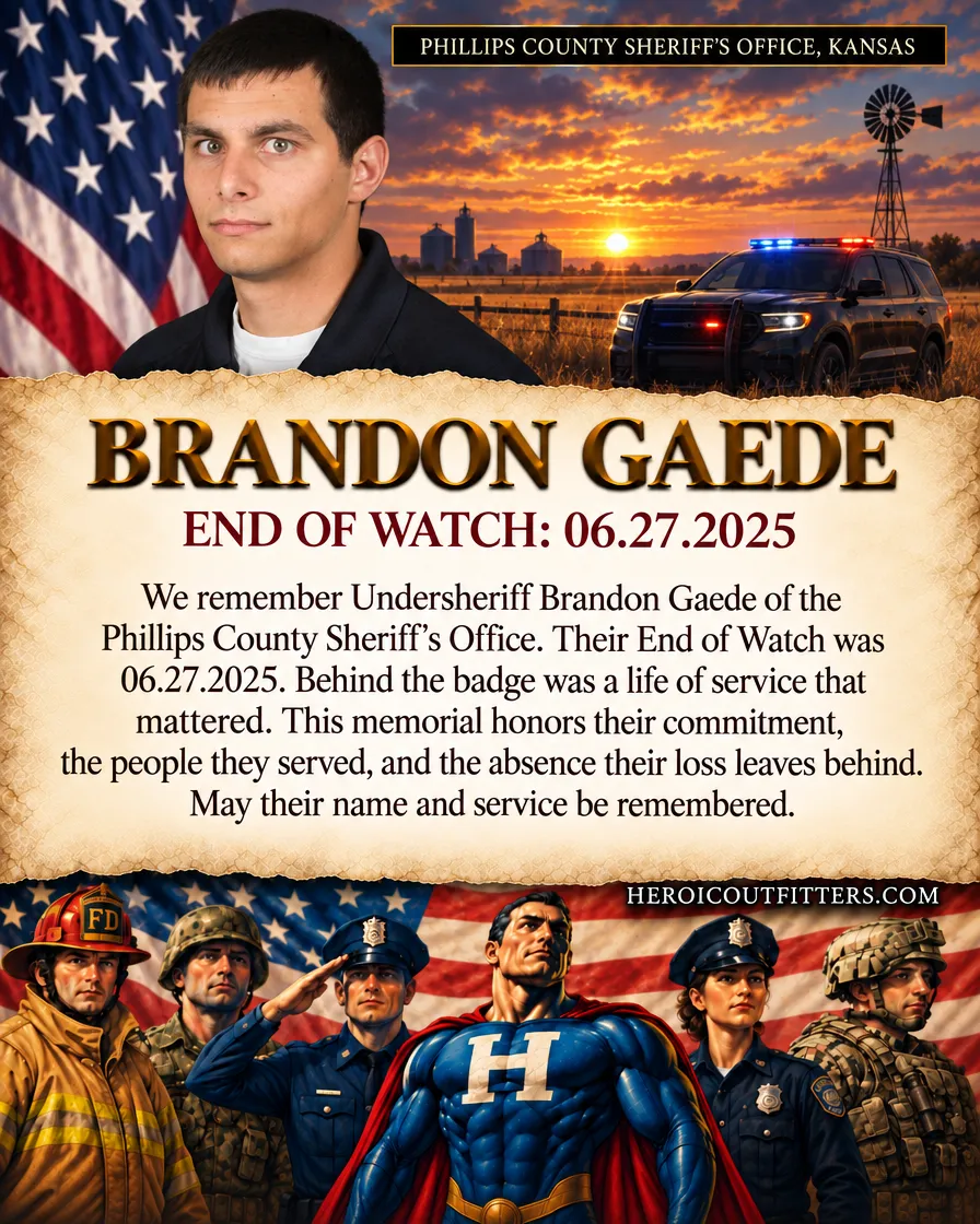 Undersheriff Brandon Gaede, Phillips County Sheriff's Office, End of Watch 2025-06-27