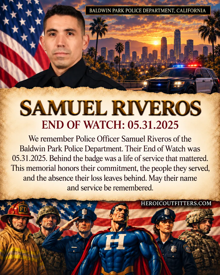 Police Officer Samuel Riveros, Baldwin Park Police Department, End of Watch 2025-05-31