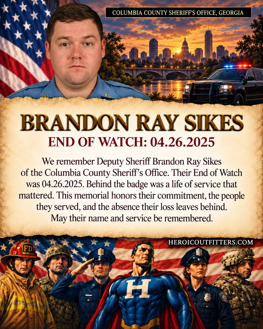 Deputy Sheriff Brandon Ray Sikes, Columbia County Sheriff's Office, End of Watch 2025-04-26