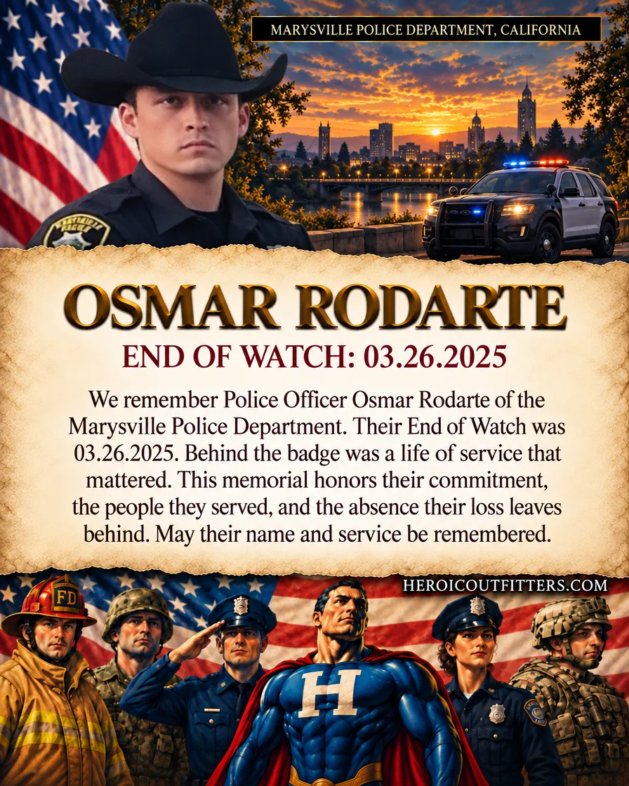 Police Officer Osmar Rodarte, Marysville Police Department, End of Watch 2025-03-26