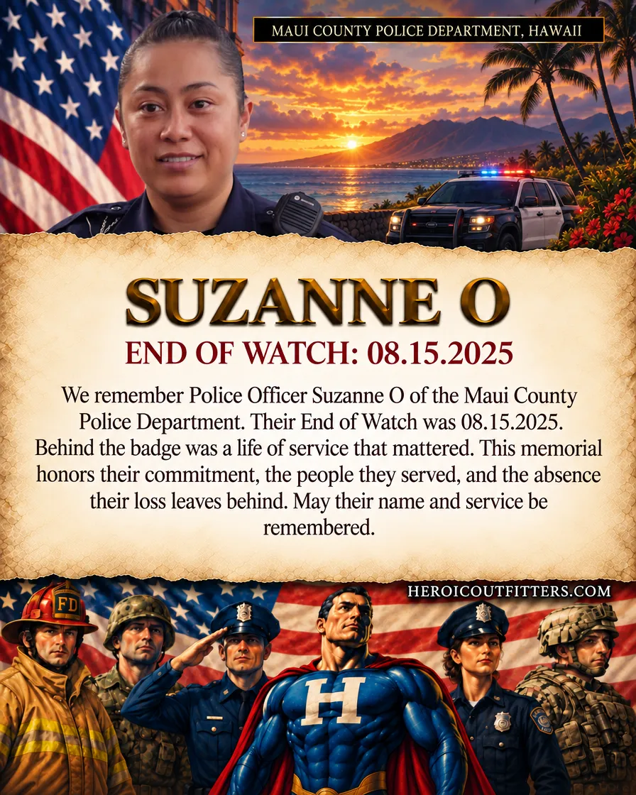 Police Officer Suzanne O, Maui County Police Department, End of Watch 2025-08-15
