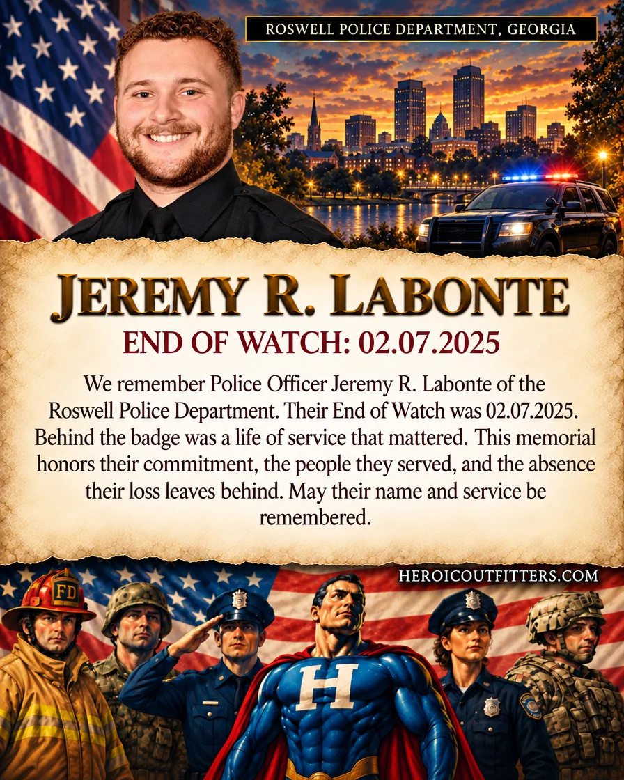 Police Officer Jeremy R. Labonte, Roswell Police Department, End of Watch 2025-02-07