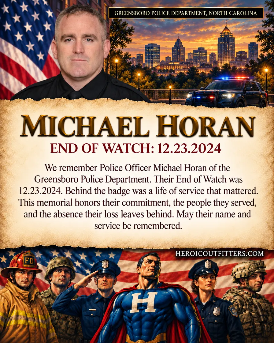 Police Officer Michael Horan, Greensboro Police Department, End of Watch 2024-12-23