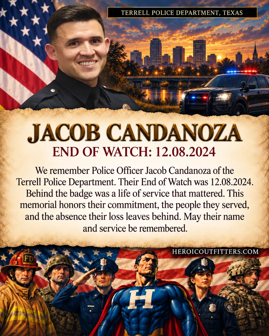 Police Officer Jacob Candanoza, Terrell Police Department, End of Watch 2024-12-08