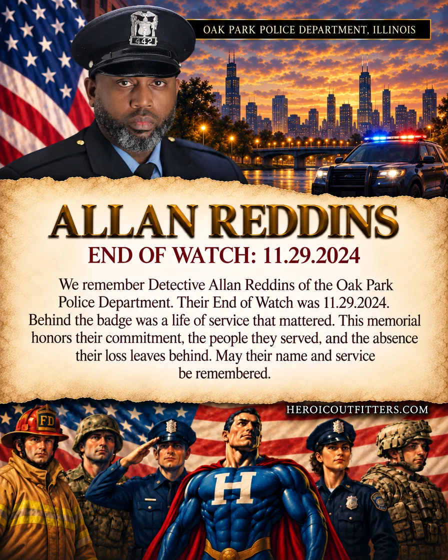 Detective Allan Reddins, Oak Park Police Department, End of Watch 2024-11-29