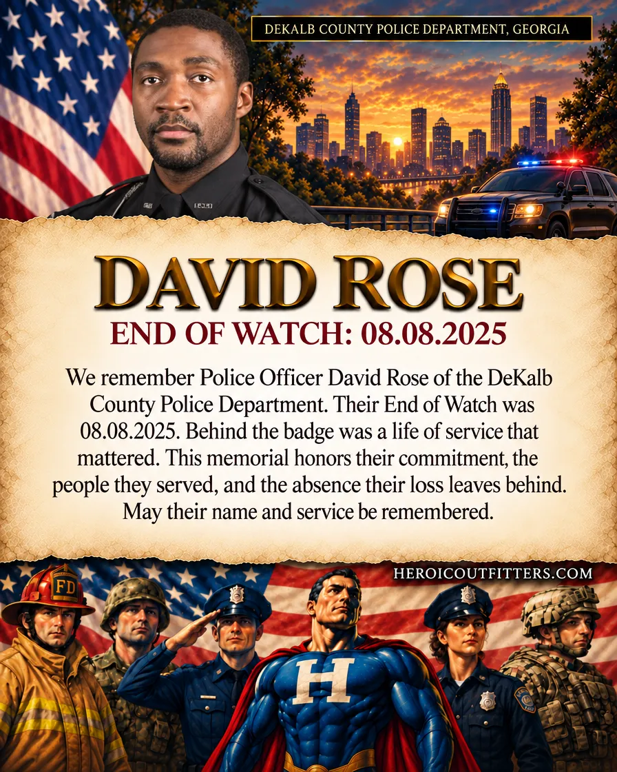 Police Officer David Rose, DeKalb County Police Department, End of Watch 2025-08-08