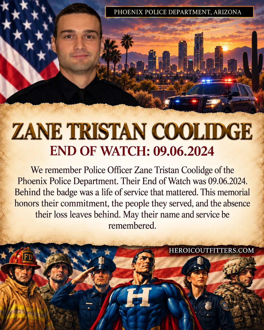 Police Officer Zane Tristan Coolidge, Phoenix Police Department, End of Watch 2024-09-06