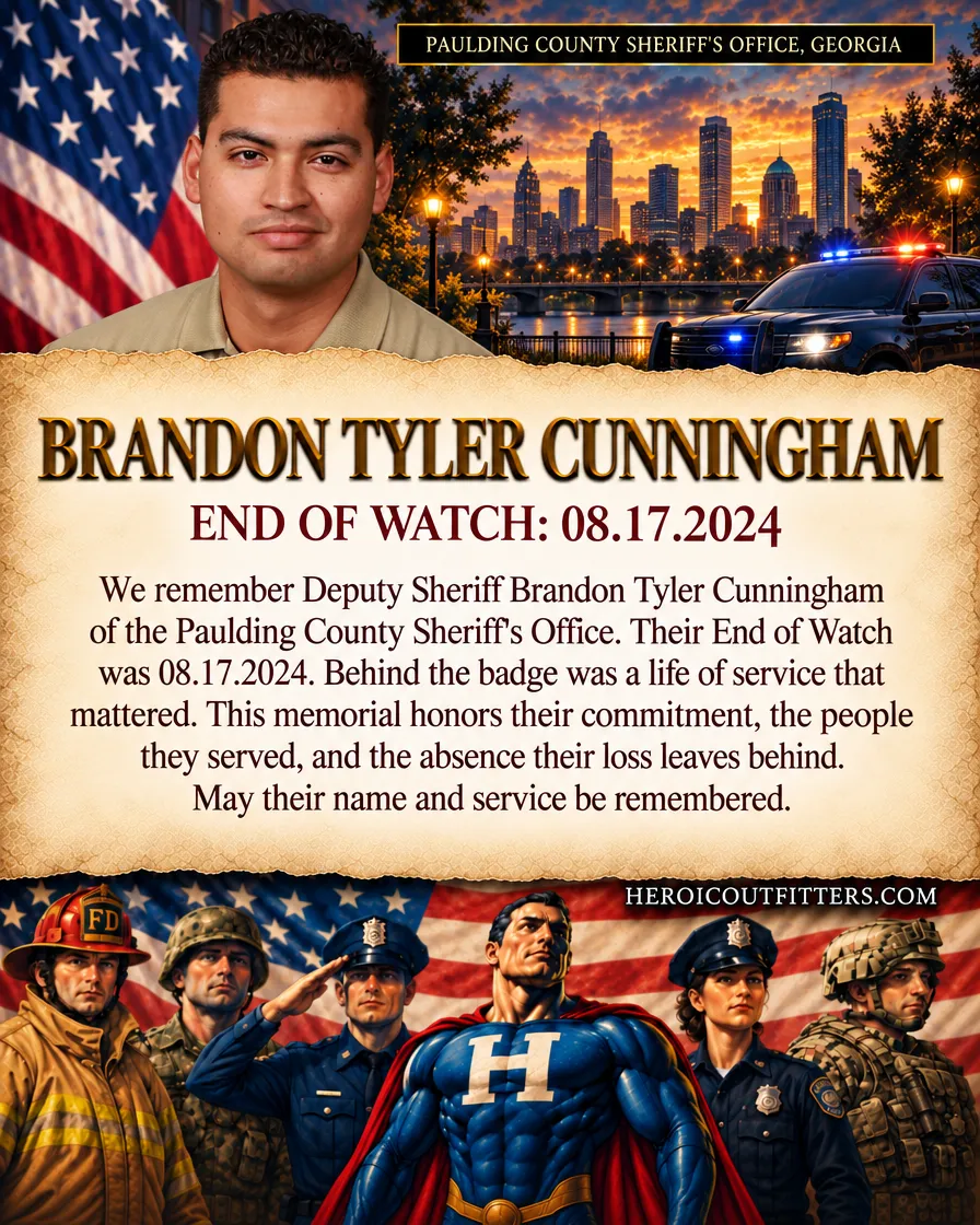 Deputy Sheriff Brandon Tyler Cunningham, Paulding County Sheriff's Office, End of Watch 2024-08-17