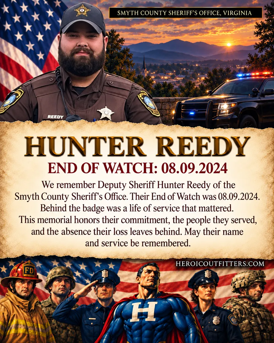 Deputy Sheriff Hunter Reedy, Smyth County Sheriff's Office, End of Watch 2024-08-09