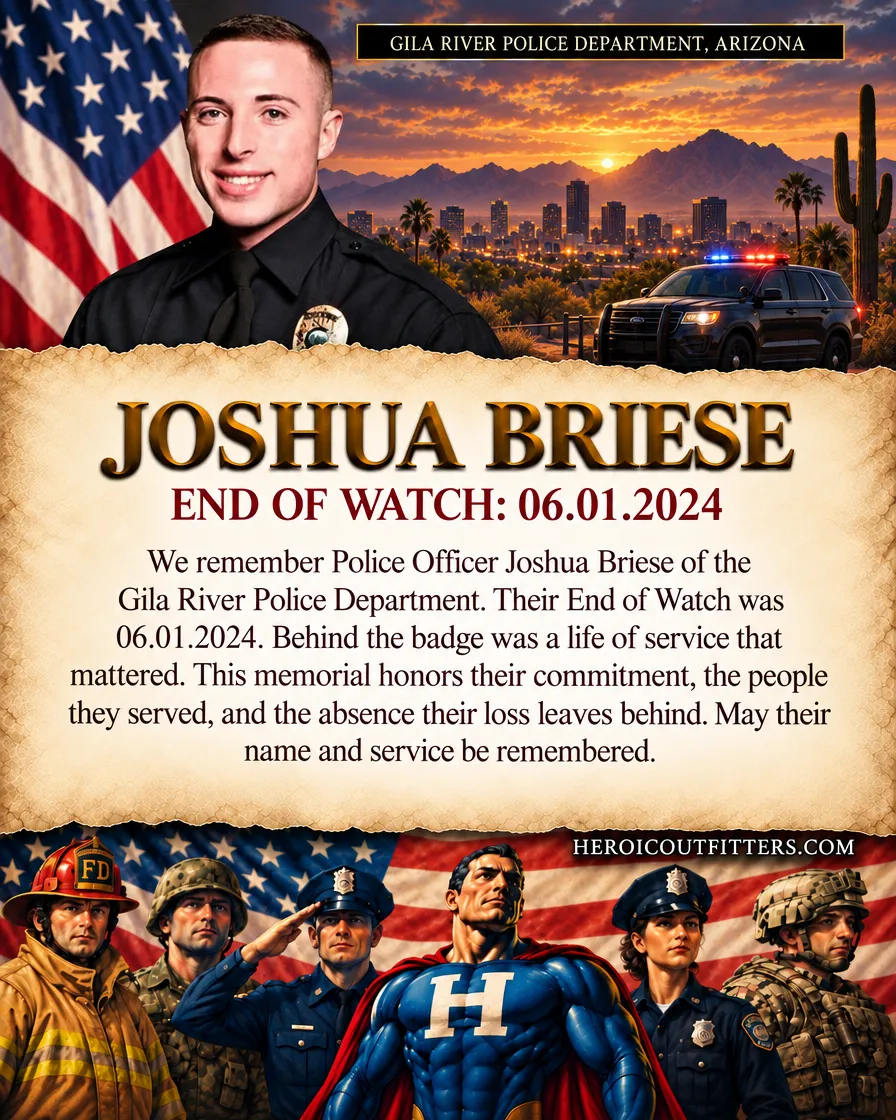 Police Officer Joshua Briese, Gila River Police Department, End of Watch 2024-06-01