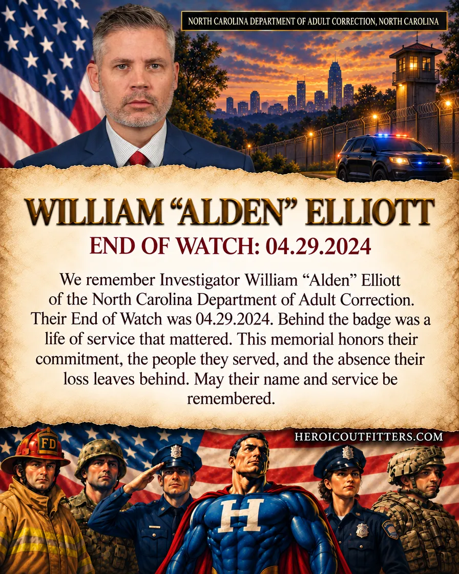 Investigator William "Alden" Elliott, North Carolina Department of Adult Correction, End of Watch 2024-04-29