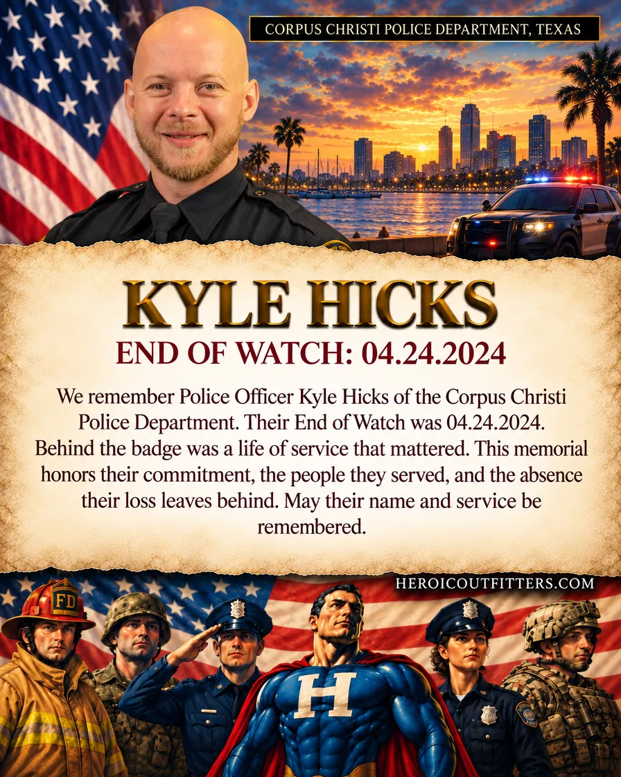 Police Officer Kyle Hicks, Corpus Christi Police Department, End of Watch 2024-04-24