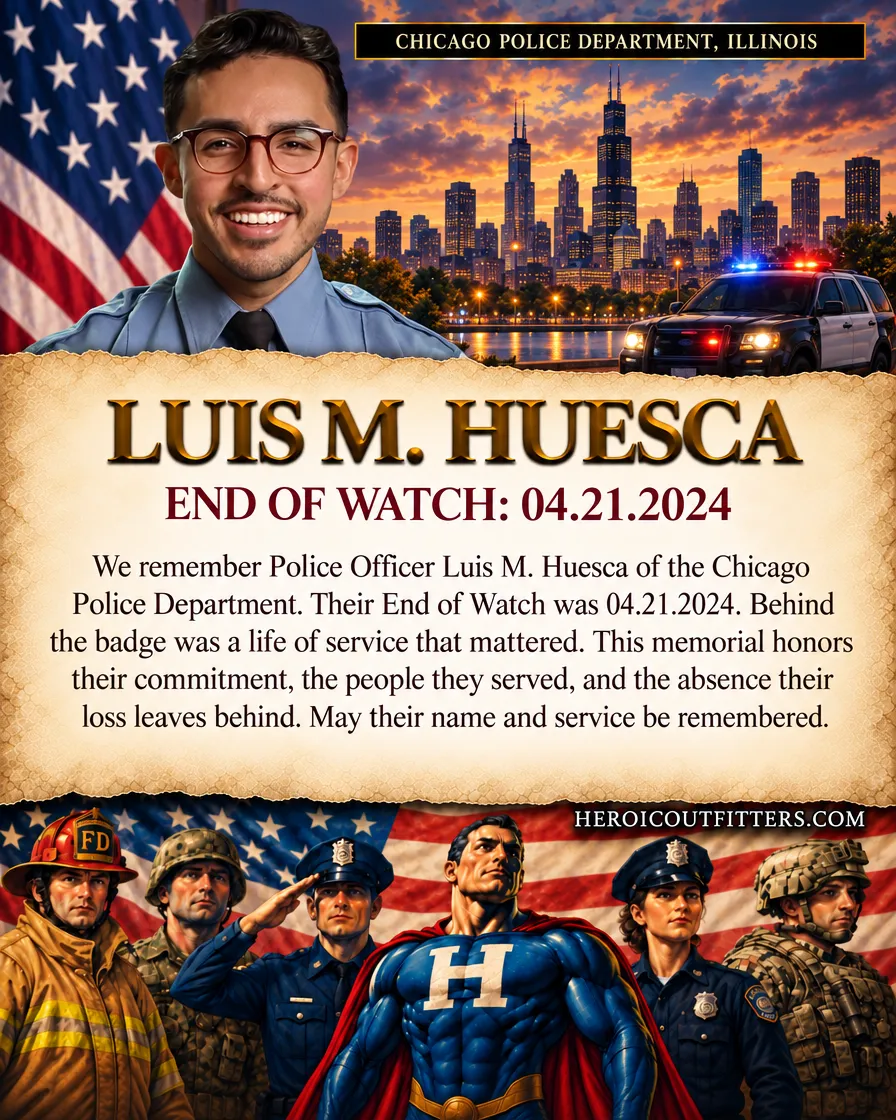 Police Officer Luis M. Huesca, Chicago Police Department, End of Watch 2024-04-21