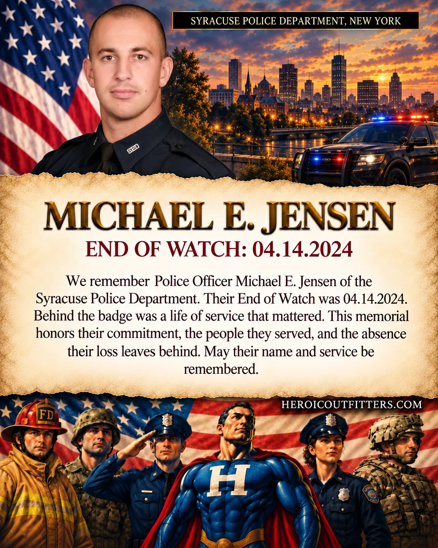 Police Officer Michael E. Jensen, Syracuse Police Department, End of Watch 2024-04-14