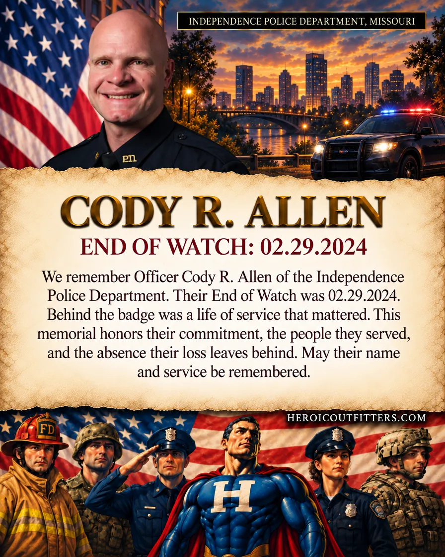 Officer Cody R. Allen, Independence Police Department, End of Watch 2024-02-29