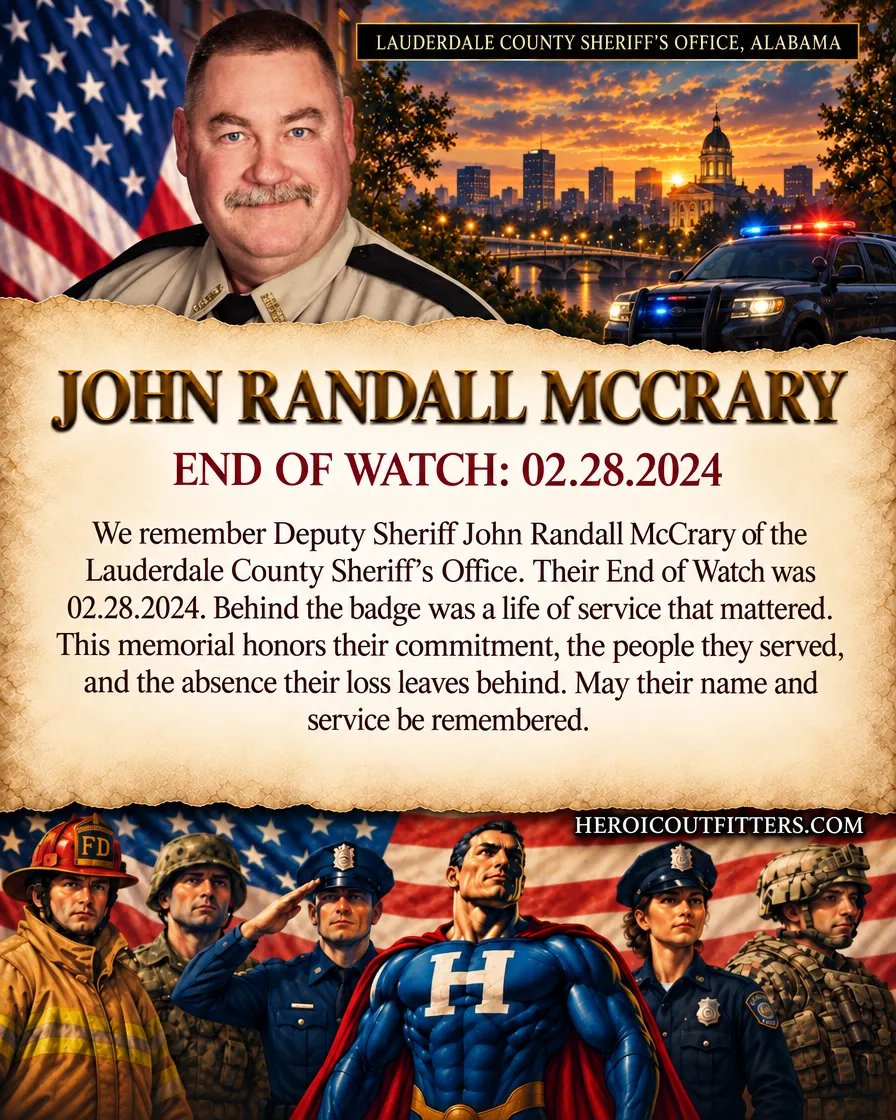 Deputy Sheriff John Randall McCrary, Lauderdale County Sheriff's Office, End of Watch 2024-02-28