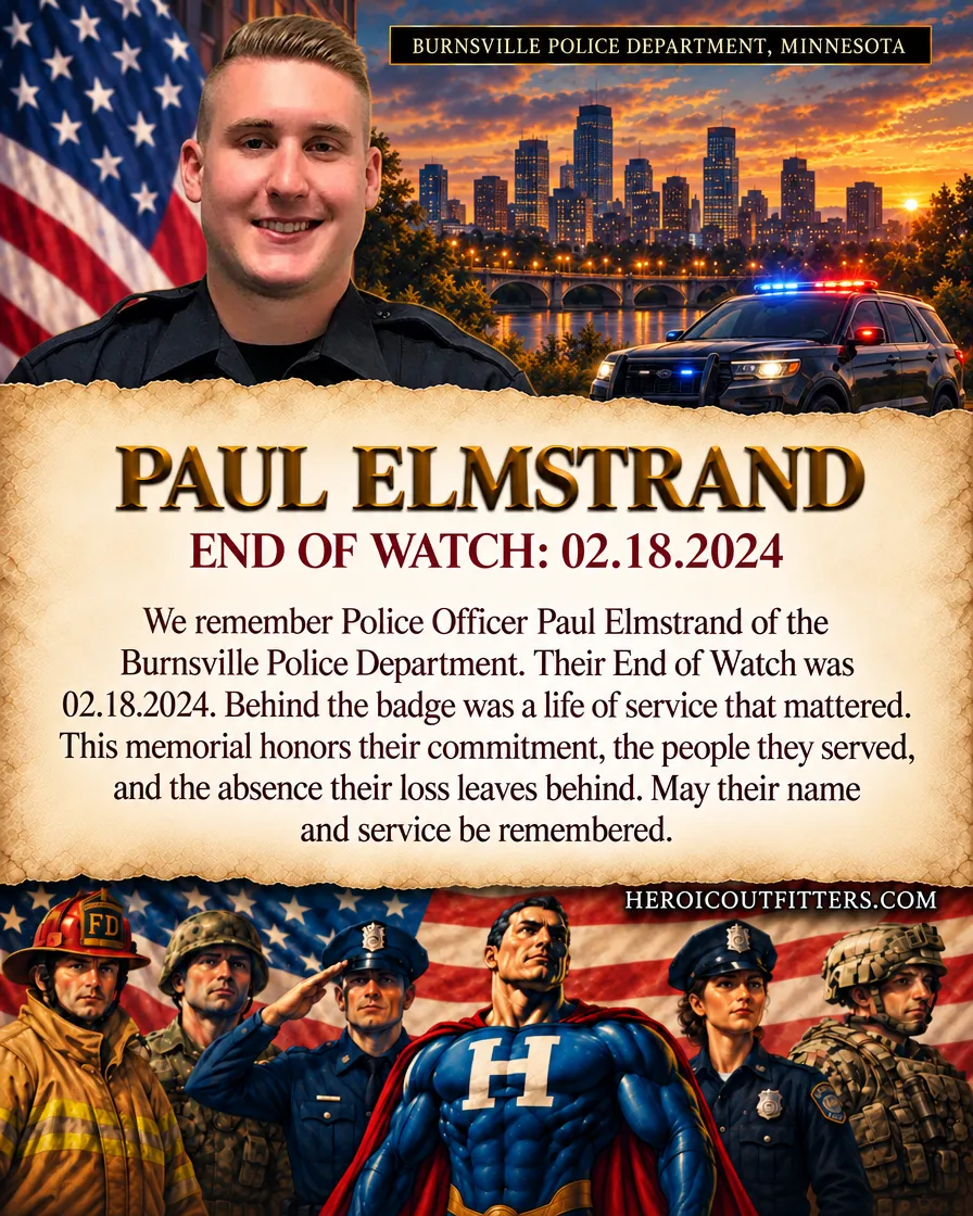 Police Officer Paul Elmstrand, Burnsville Police Department, End of Watch 2024-02-18