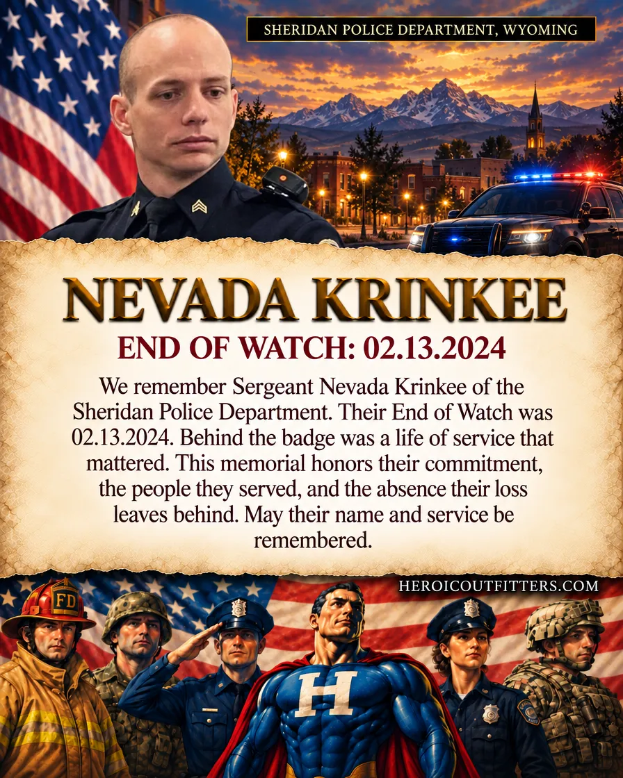 Sergeant Nevada Krinkee, Sheridan Police Department, End of Watch 2024-02-13