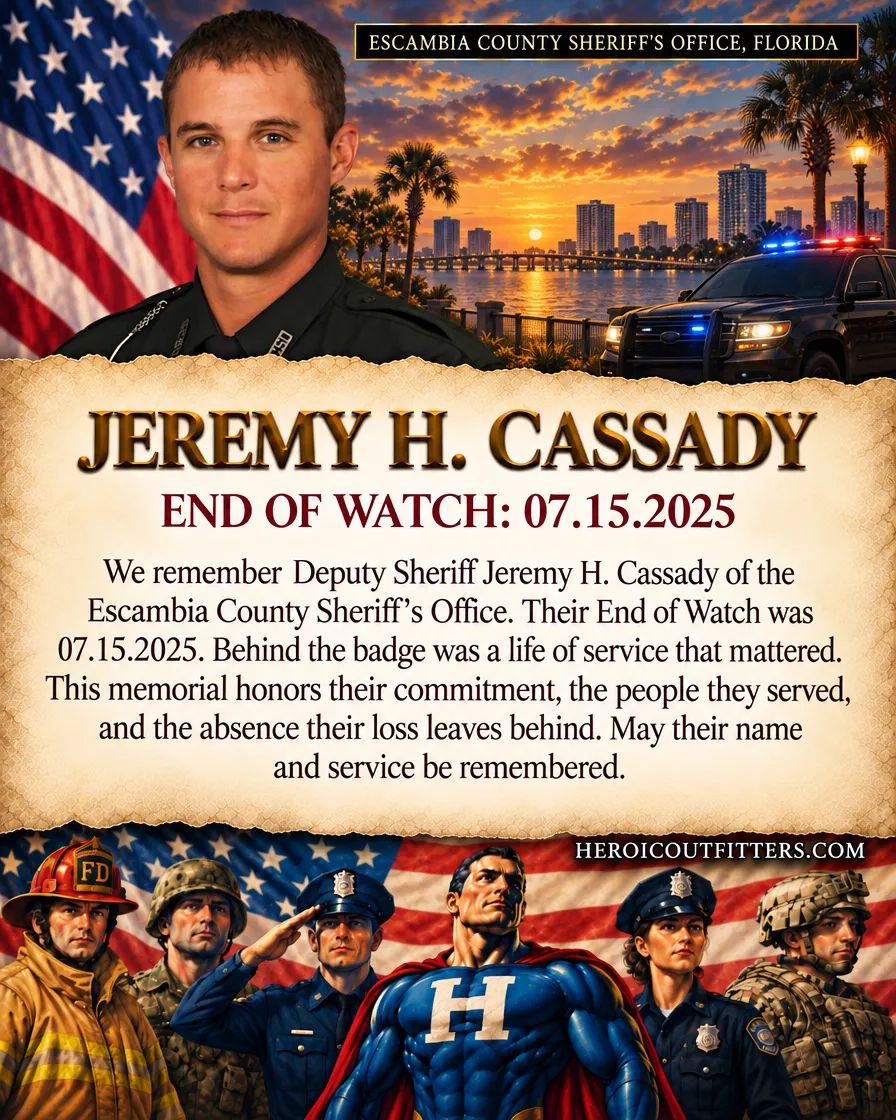 Deputy Sheriff Jeremy H. Cassady, Escambia County Sheriff's Office, End of Watch 2025-07-15