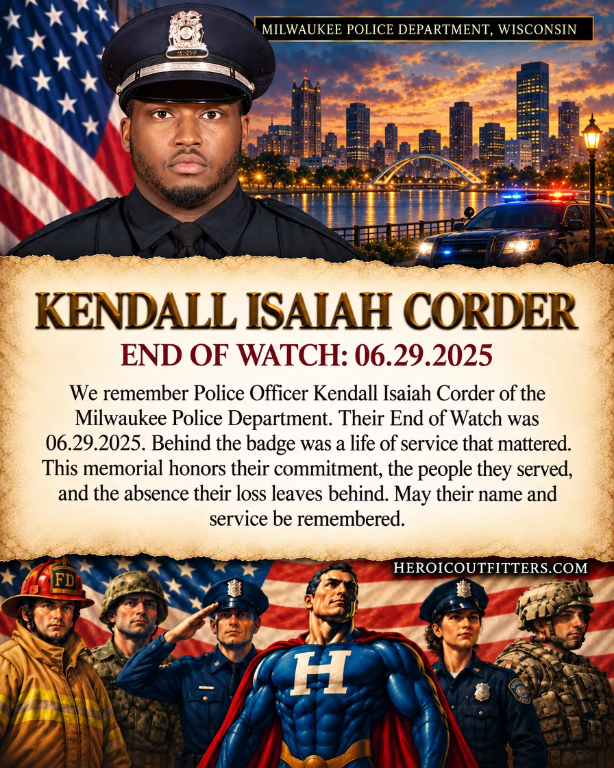 Police Officer Kendall Isaiah Corder, Milwaukee Police Department, End of Watch 2025-06-29