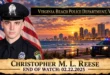 Police Officer Christopher M. L. Reese, Virginia Beach Police Department, End of Watch 2025-02-22