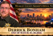 Deputy Sheriff Derrick Bonham, Weakley County Sheriff's Office, End of Watch 2026-01-30
