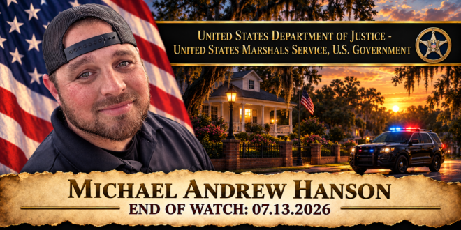 Deputy U.S. Marshal Michael Andrew Hanson, United States Department of Justice - United States Marshals Service, End of Watch 2026-07-13