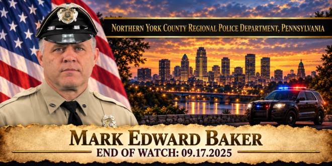Detective Mark Edward Baker, Northern York County Regional Police Department, End of Watch 2025-09-17