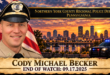 Detective Sergeant Cody Michael Becker, Northern York County Regional Police Department, End of Watch 2025-09-17