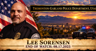 Sergeant Lee Sorensen, Tremonton-Garland Police Department, End of Watch 2025-08-17