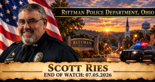 Sergeant Scott Ries, Rittman Police Department, End of Watch 2026-07-05