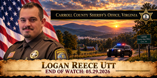 Deputy Sheriff Logan Reece Utt, Carroll County Sheriff's Office, End of Watch 2026-05-29