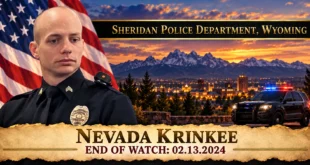 Sergeant Nevada Krinkee, Sheridan Police Department, End of Watch 2024-02-13