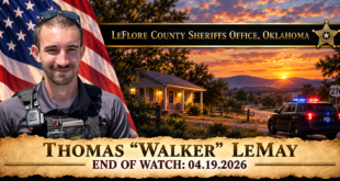 Deputy Sheriff Thomas "Walker" LeMay, LeFlore County Sheriffs Office, End of Watch 2026-04-19